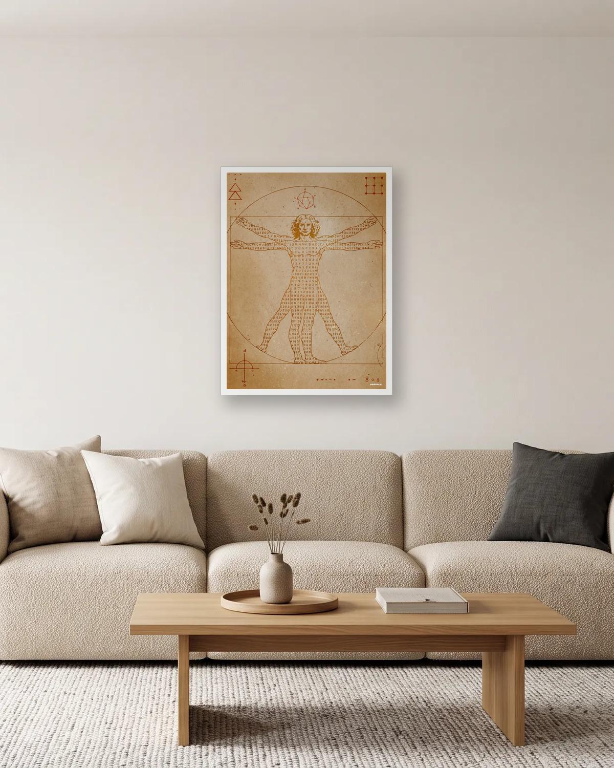 Écrit sur la peau, affiche encadrée dans un salon
