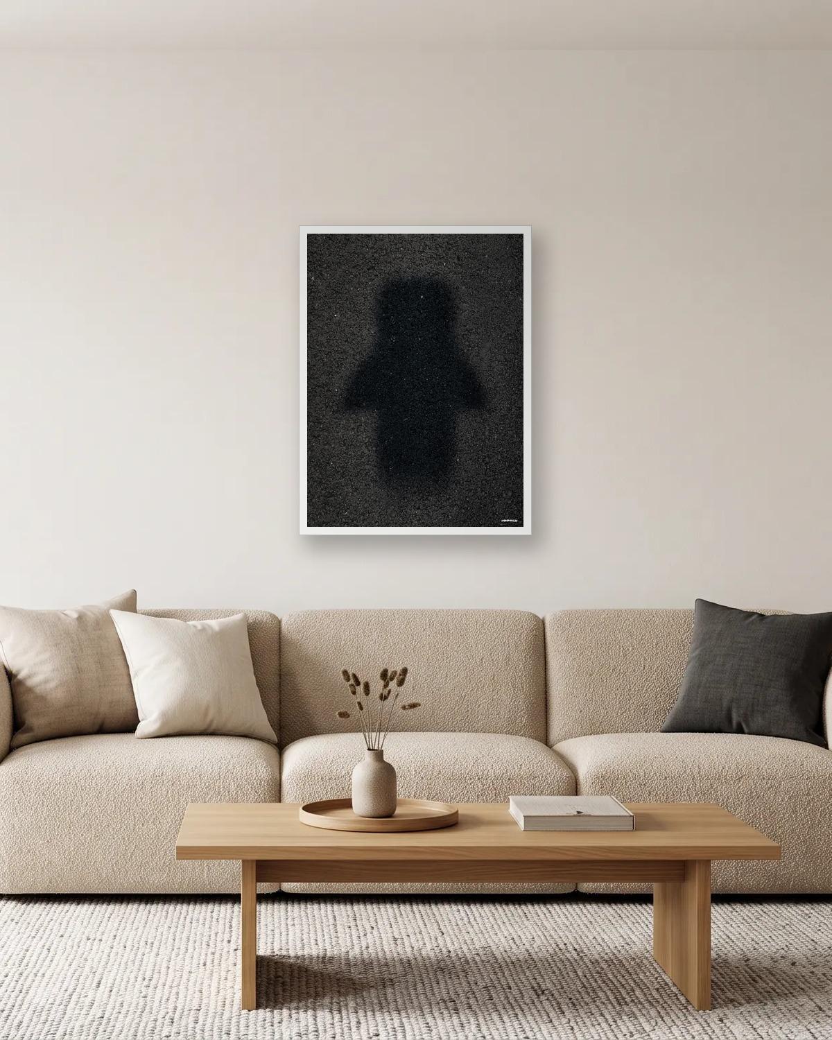 Elle a décollé, affiche encadrée dans un salon