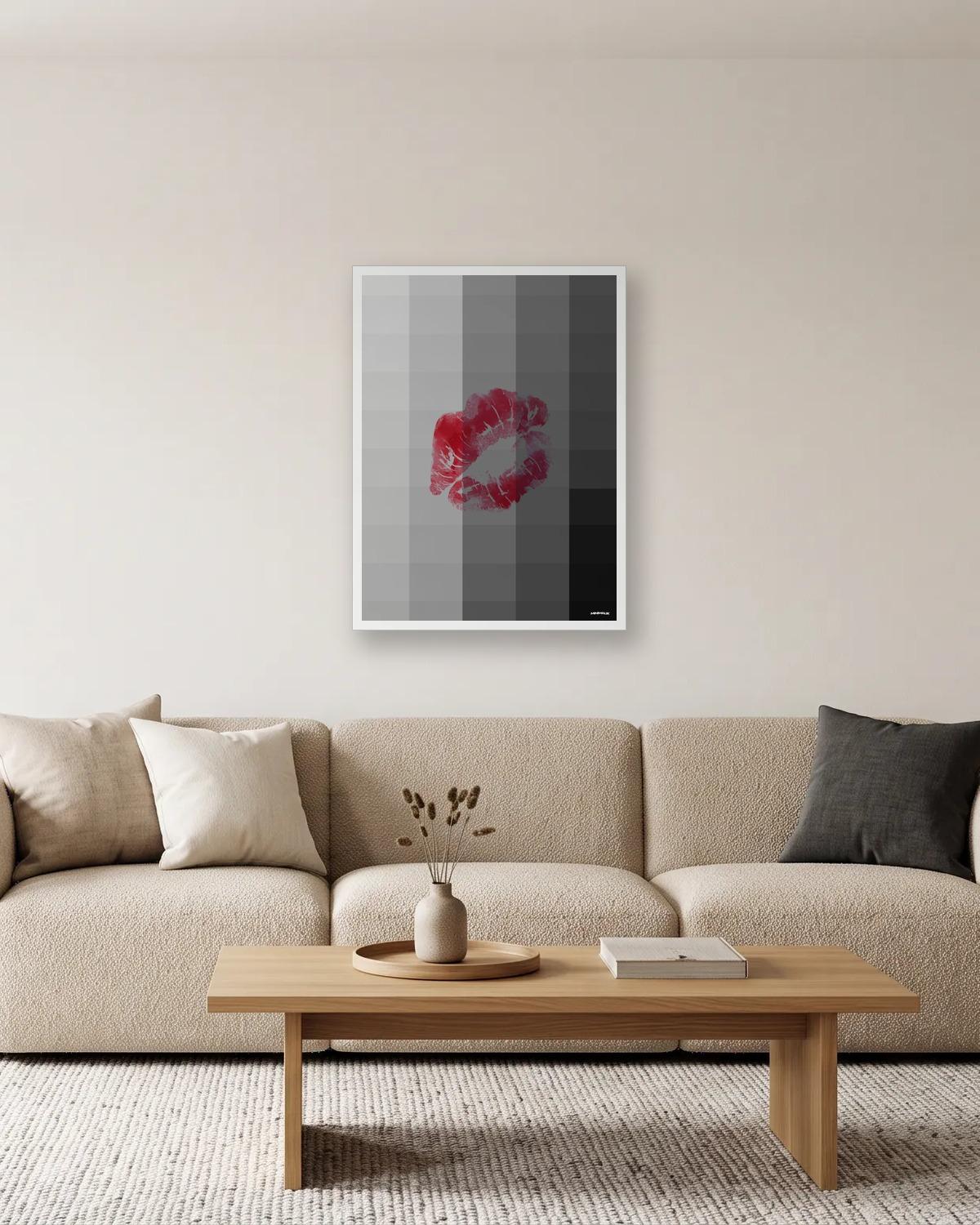 Le nuancier, affiche encadrée dans un salon
