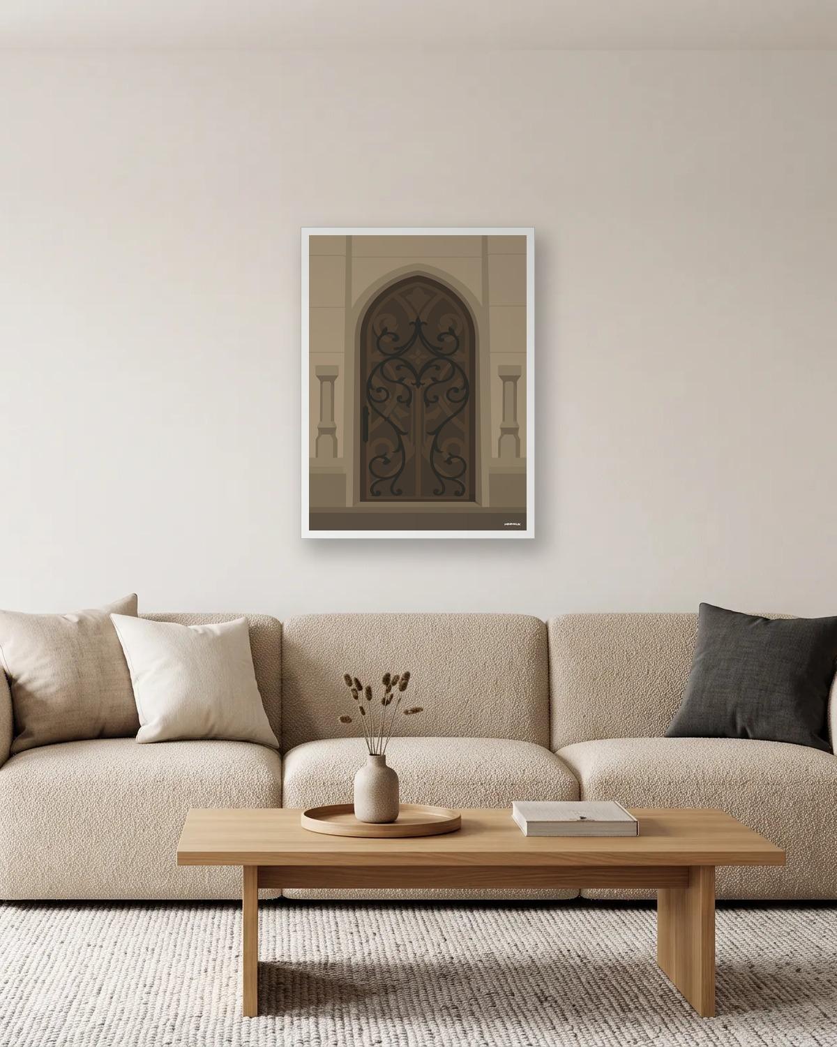 Premier septembre, affiche encadrée dans un salon