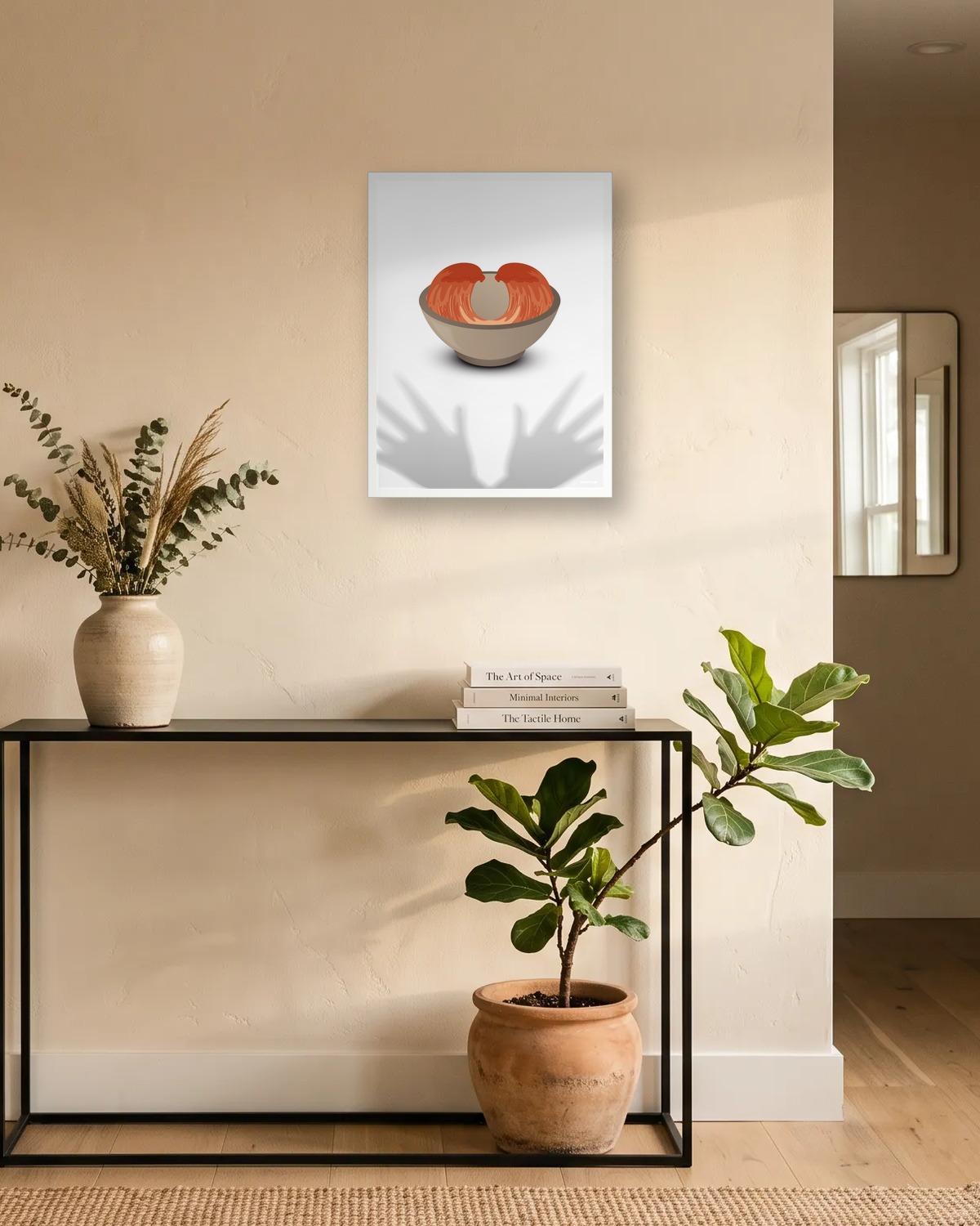 Miracle à la tomate, affiche encadrée dans une entrée