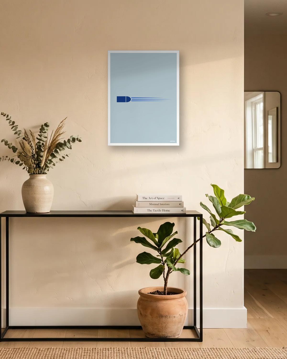 Palindrome, affiche encadrée dans une entrée