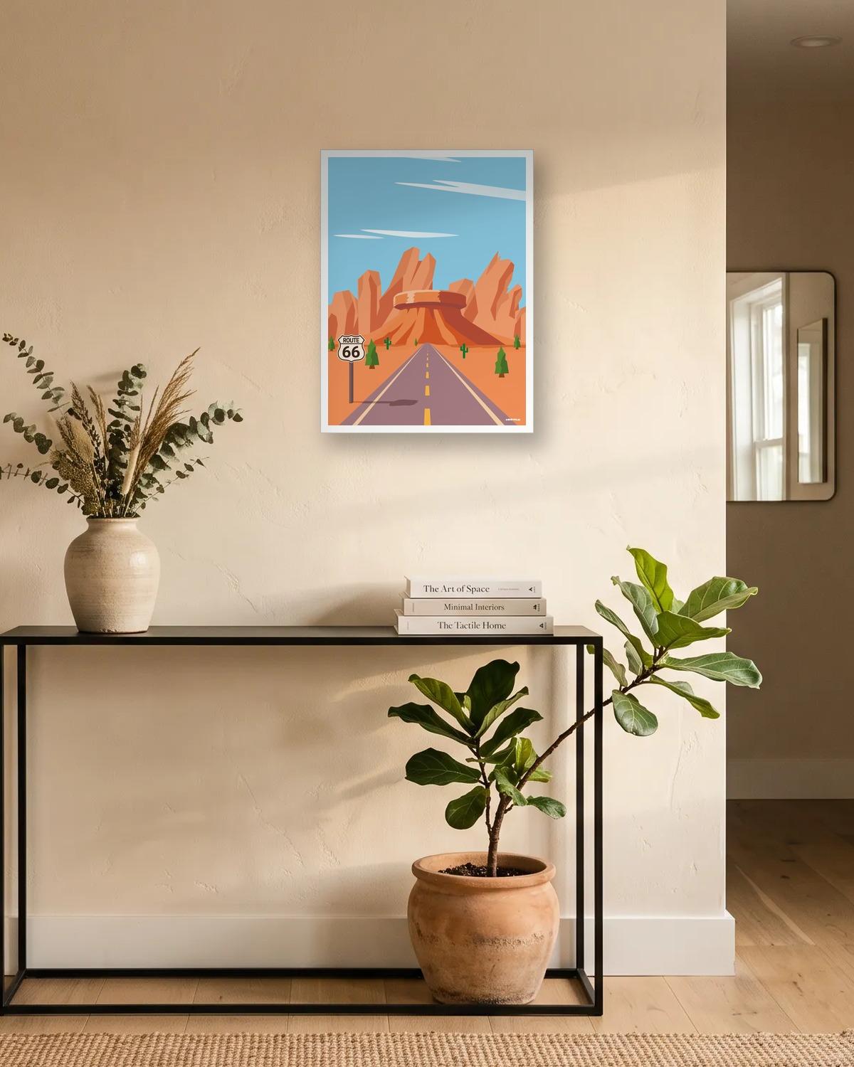 Panneau 66, affiche encadrée dans une entrée